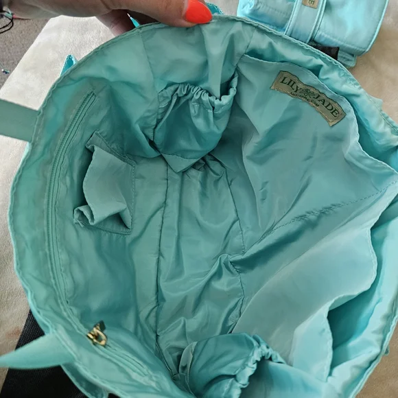 Lily Jade Meggan Black Leather Diaper Bag SALE SALE SALE all Offers - Picture 8 of 12